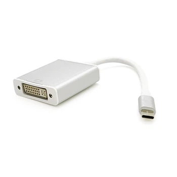 Конвертер Type-C (папа) на DVI(мама) 10cm, GOLD, 4K/2K Voltronic YT-C-Type-C(M)/DVI(F)