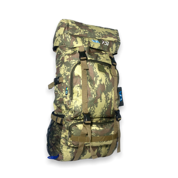 Армійський тактичний рюкзак T071 одне відділення бокові кишені 80 л, розмір 75*40*20 см камуфляж