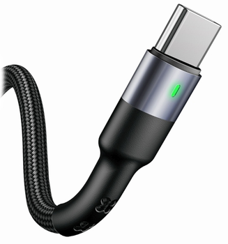 Kabel pleciony Usams USB - USB Type-C szybkie ładowanie 1 m czarny (6958444967813)
