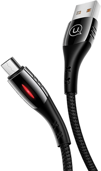 Kabel pleciony Usams US-SJ346 USB - microUSB 1.2 m czarny (6958444967646)