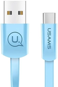 Kabel płaski Usams U2 US-SJ20 USB - USB-C 1.2 m niebieski (6958444955223)