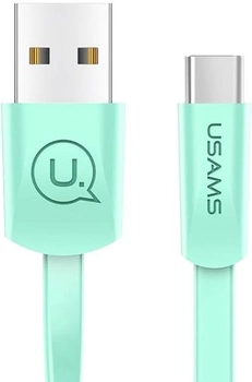 Kabel płaski Usams U2 US-SJ20 USB - USB-C 1.2 m zieliony (6958444955216)