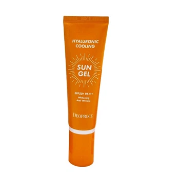 Легкий солнцезащитный гель с гиалуроновой кислотой Deoproce Hyaluronic Cooling Sun Gel SPF50+/PA+++ 50 мл