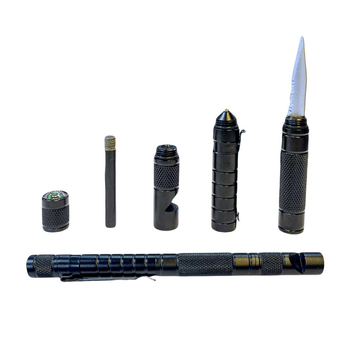 Мультитул в виде ручки с ножом 5 предметов RovTop черный