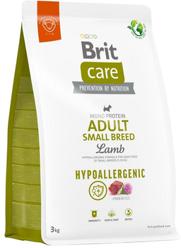 Корм для собак малых пород Brit Care Dog Hypoallergenic Adult Small Breed гипоаллергенный с ягненком 3 кг (8595602566143)