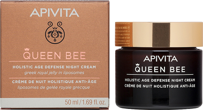 Krem do twarzy nawilżający Apivita Queen Bee na noc 50 ml (5201279080945)