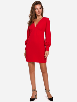 Sukienka ołówkowa damska Makover K027 XL Czerwona (5903068461323)