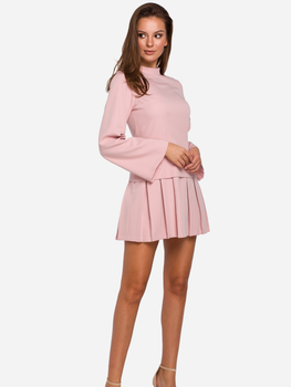 Sukienka trapezowa damska Makover K021 XL Różowa (5903068460425)