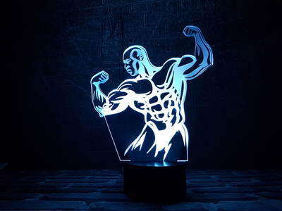 Змінна картинка для нічника-світильника 3D "Культурист" 3DTOYSLAMP 000261837