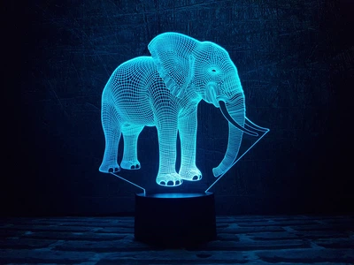 Змінна картинка для нічника-світильника 3D "Слон 2" 3DTOYSLAMP 000261785