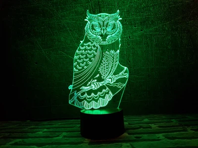 Змінна картинка для нічника-світильника 3D "Сова 3" 3DTOYSLAMP 000261847
