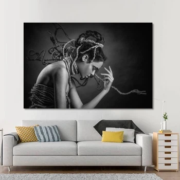 Картина на холсте Девушка в веревках , 120x80 см (Код товара:00083)