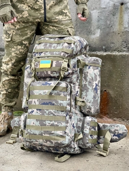 Тактический рюкзак 'FIELD' коричневый пиксель со светло-зеленым