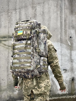 Тактичний рюкзак 'FIELD' коричневий піксель із світло-зеленим