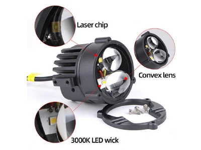 Додаткові світлодіодні фари LED Bi Круглі P-71-40W 70*50мм 10-80V W/Y 4 393