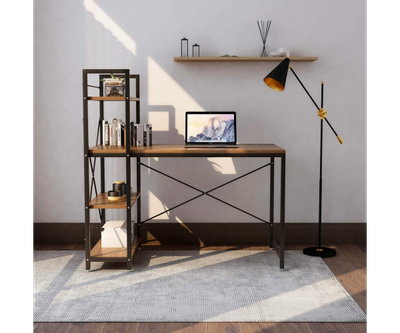 Стіл комп'ютерний DROM Loran в стилі Loft коричневий офісний стіл