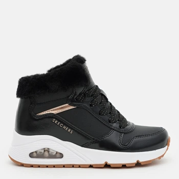 Дитячі зимові черевики для дівчинки Skechers Uno - Cozy On Air 310518L BKRG 30 Чорні (195204990193)