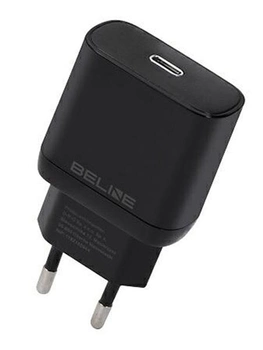 Ładowarka sieciowa Beline 25 W 1 x USB Type-C PD 3.0 GaN Czarna (5905359813361)