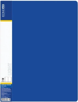 Папка пластиковая Economix Light А4 30 файлов синяя (E37603-02)