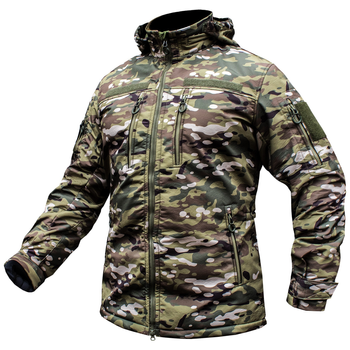 Куртка SoftShell + Толстовка флісова Armoline DIVISION Multicam. L