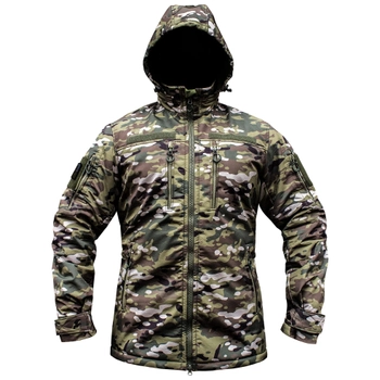 Куртка SoftShell + Толстовка флисовая Armoline DIVISION Multicam. XL