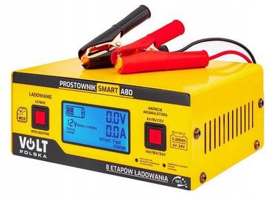 Інтелектуальний зарядний пристрій Volt Polska Smart A80 AGM GEL 6V/12V/24V 15A