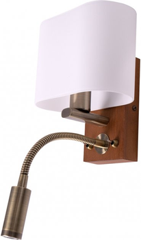 Бра Altalusse INL-3095W-02 Antique brass Walnut Е14 1x40 Вт+1xLED 3 Вт