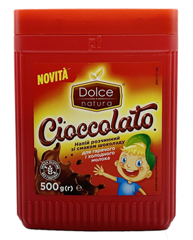 Напиток шоколадный растворимый без глютена Dolce Natura 500 г