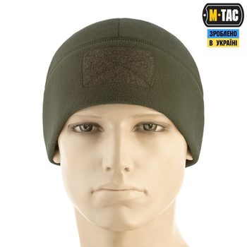 M-Tac шапка Watch Cap Elite фліс (320г/м2) з липучкою під патч Dark Olive Розмір М