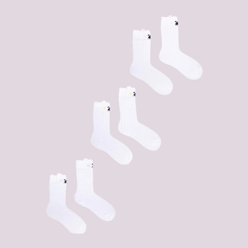 Zestaw podkolanówek dziecięcych YOCLUB 3Pack Girl's Knee-High Socks SKA-0097G-AA0B 20-22 3 pary White (5904921607889)