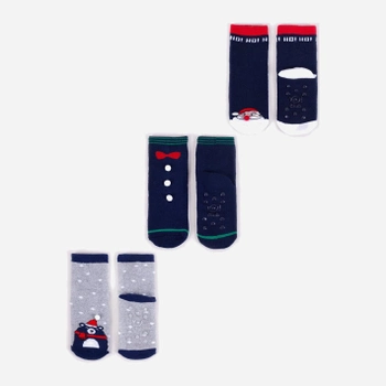 Zestaw skarpetek dla dzieci YOCLUB Children's Christmas Terry 3Pack Socks SKF-X001U-AA0D-0002 17-19 3 pary Multicolour (5904921625951)