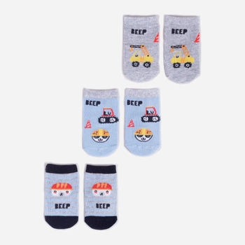 Zestaw skarpetek dla dzieci YOCLUB 3Pack Baby Boy's Socks SKA-0110C-AA30-001 0-3 3 pary Multicolour (5904921626293)