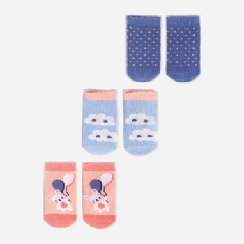 Zestaw skarpetek dla dzieci YOCLUB 3Pack Baby Girl's Socks SKA-0110G-AA30-001 0-3 3 pary Multicolour (5904921626354)