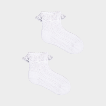 Zestaw skarpetek dla dzieci YOCLUB 3Pack Girl's Socks With Frill SKL-0009G-0100 23-26 3 pary White (5904921620826)