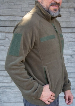 Флісова куртка Кіраса тактична турецький фліс 320 г./м.кв. хакі ВСУ 52 розмір 413-3