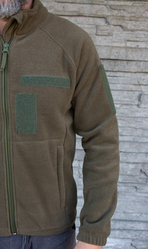 Флісова куртка Кіраса військова турецький фліс 320 г/м.кв. хакі ВСУ 48 розмір 413-1