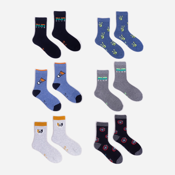 Набір шкарпеток дитячий YOCLUB 6Pack Children's Socks SKA-0006C-AA00-008 39-42 6 пар Multicolour (5904921626484)