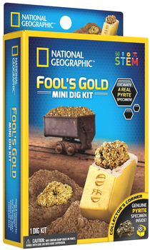 Набір для міні-експериментів National Geographic розкопки Золото дурня (816448029592)