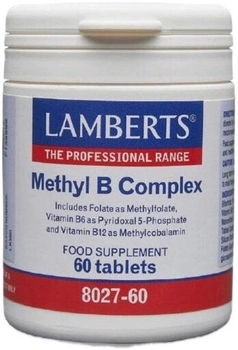 Kompleks witamin Lamberts Methyl B Complex 60 caps (5055148410698)