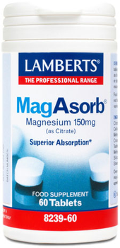 Suplementacja mineralna diety Lamberts Magasorb 150 Mg 60 tabs (5055148402228)