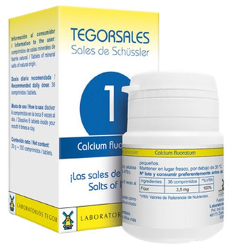 Kompleks minerałów Tegorsales 1 Fluorato De Calcio 350 tabs (8429007002633)