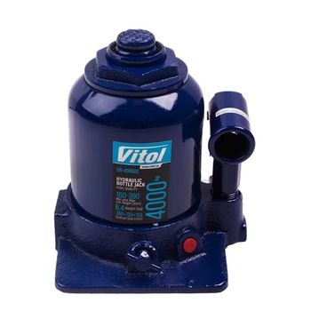 Домкрат Vitol гідравлічний телескоп 4т 2х циліндр. макс. підйом 390 мм ДБ-40002Ц