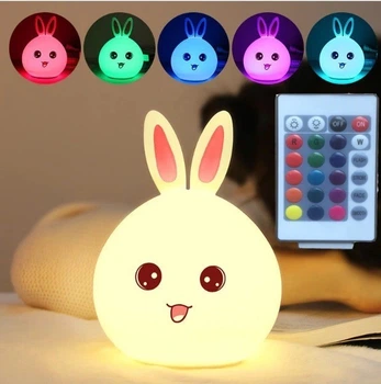 Силіконовий нічник лампа у формі кролика, креативний 3DTOYSLAMP