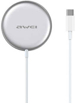 Бездротова зарядка AWEI W10 15W біла (6954284093309)