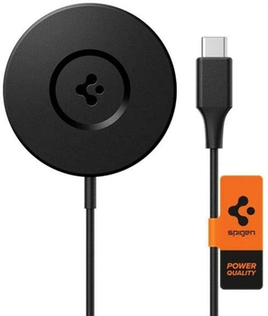 Беспроводная зарядка Spigen PF2101 Arcfield Magnetic ACH04238 черная (8809811858204)