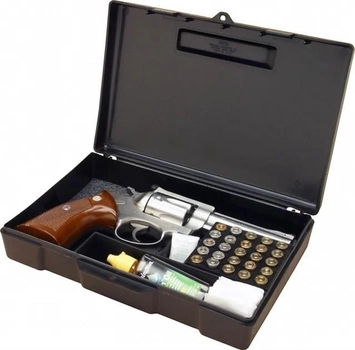 Кейс MTM Handgun Storage Box 804 для пистолета/револьвера с отсеком под патроны