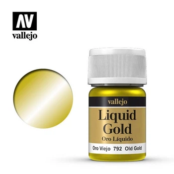 Краска металлик спиртовая Старое золото (Old Gold) - Liquid Gold 35 мл. Vallejo (70792)