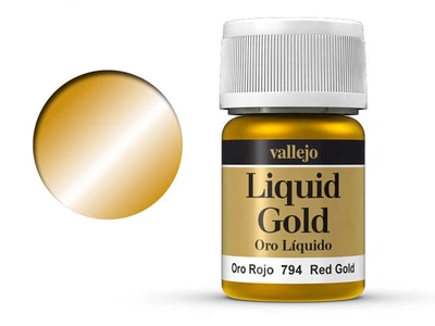 Краска металлик спиртовая Красное золото (Red Gold) - Liquid Gold 35 мл. Vallejo (70794)