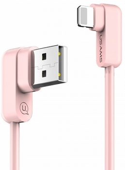 Кабель Usams U-flow USB - Lightning 2 A 1.2 м Pink (6958444951201)