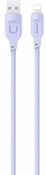 Кабель Usams Lithe Series Fast Charge USB - Lightning 2.4 A 1.2 м Purple (6958444979090)